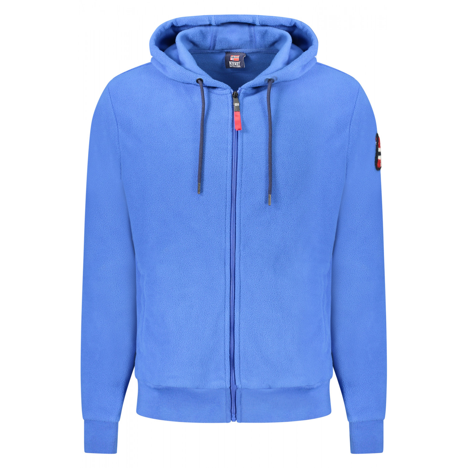 Norway 1963 Felpa Uomo Nera in Pile con Zip e Logo